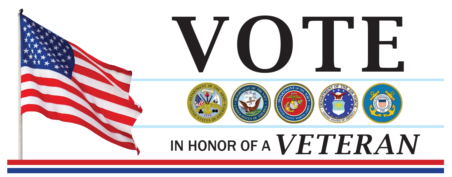 Vote In Honor of A Veteran Logo