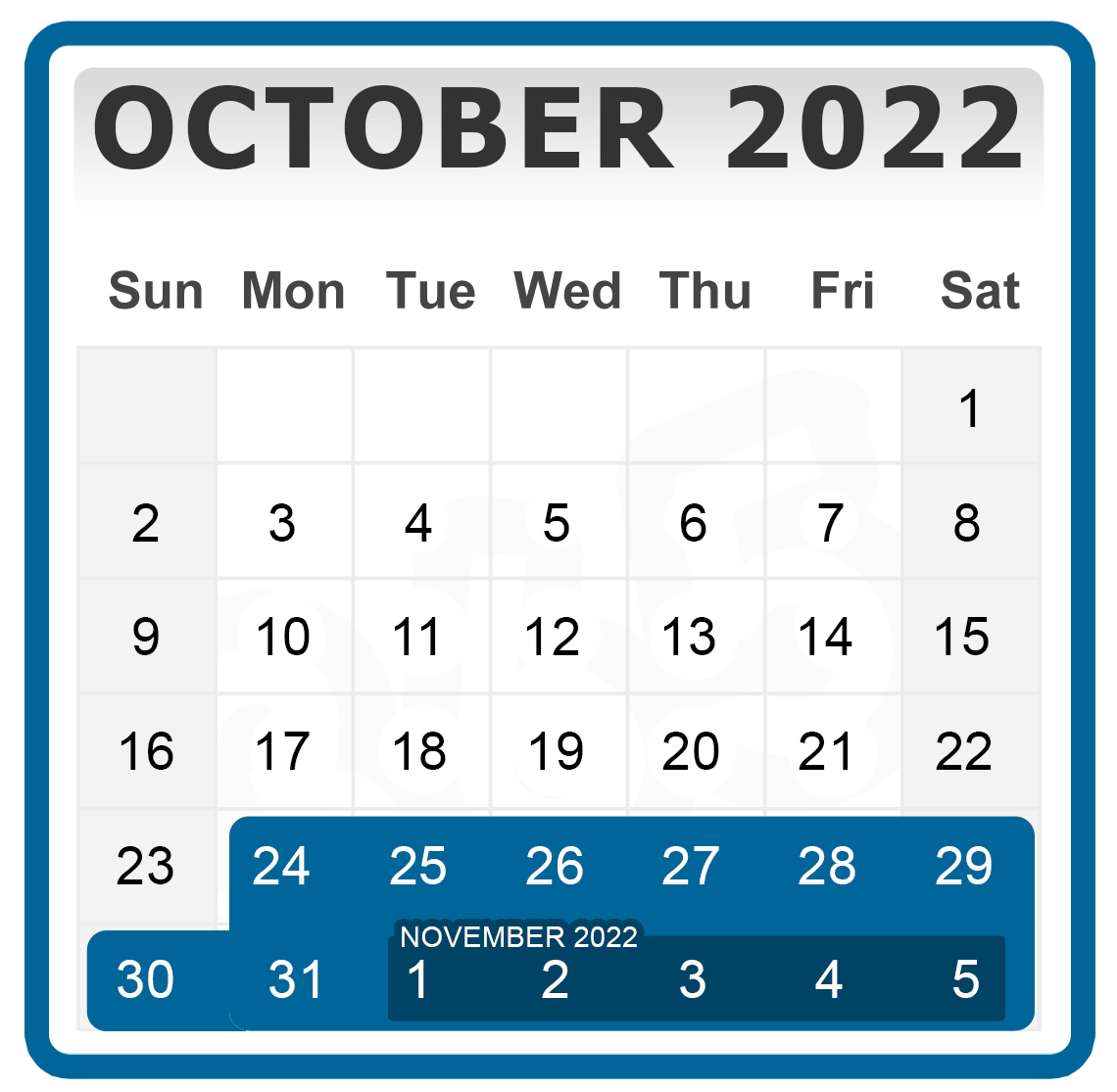 October and November 2022